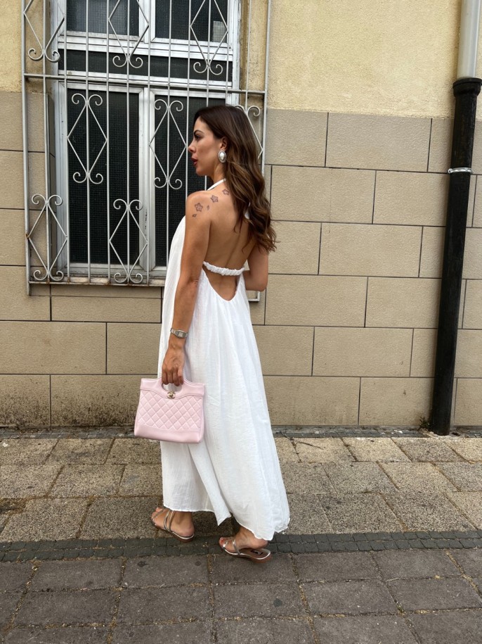 Vestito micro strass Bianco