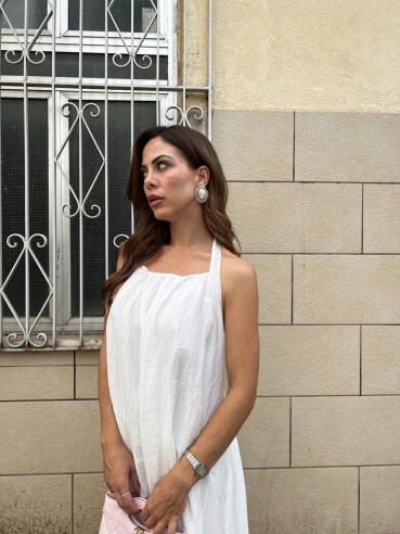 Vestito micro strass Bianco