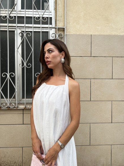 Vestito micro strass Bianco Vestito micro strass Bianco