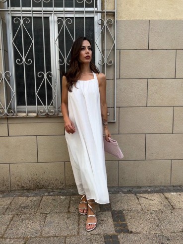 Vestito micro strass Bianco