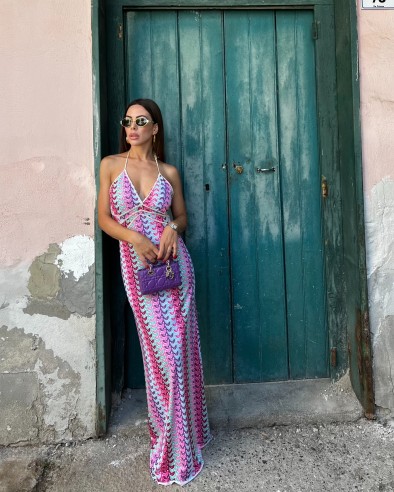 Wave Dress Fucsia