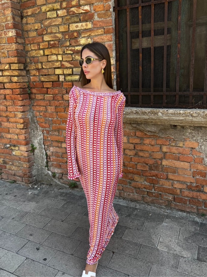 Maxi Dress Marbella Fucsia 2