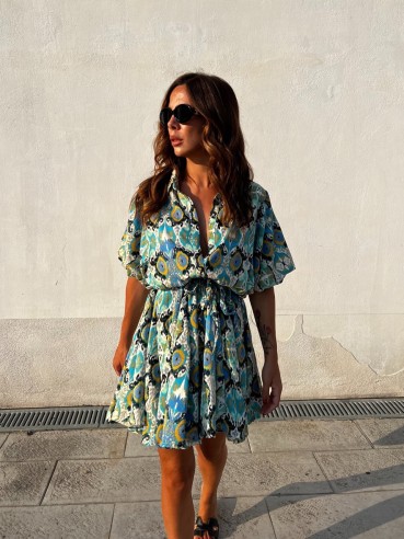 Mini Dress Farfalla Verde