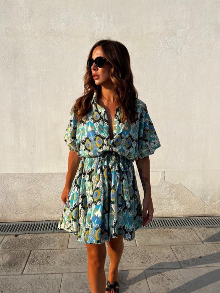 Mini Dress Farfalla Verde