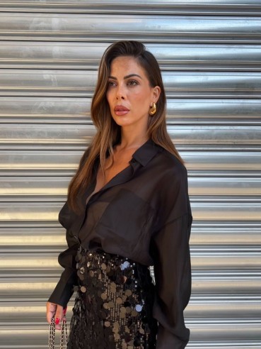 Camicia Velata Nera
