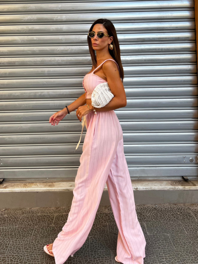 Coord-Set Gessato Rosa 2