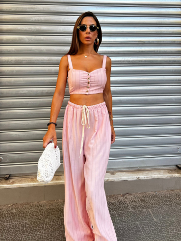 Coord-Set Gessato Rosa