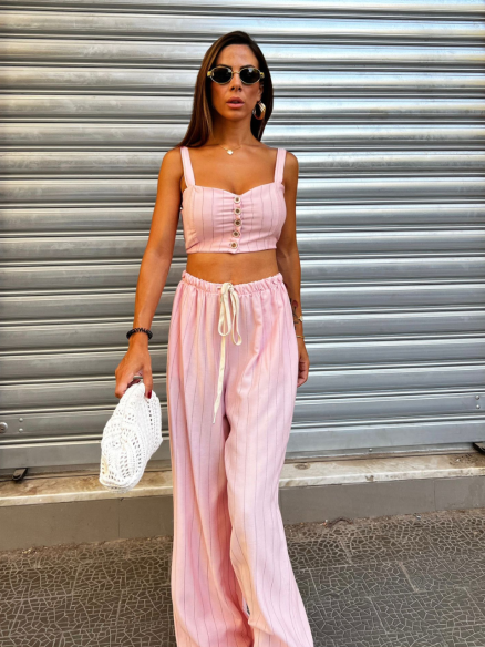 Coord-Set Gessato Rosa