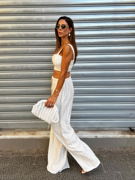Coord-Set Gessato Bianco Coord-Set Gessato Bianco