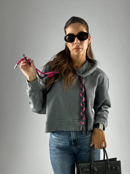 Felpa Braid Grigia