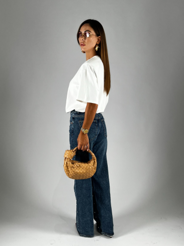 T-shirt Spallina Over Bianca