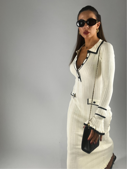 Midi-Dress Cassandra Panna Midi-Dress Cassandra Panna