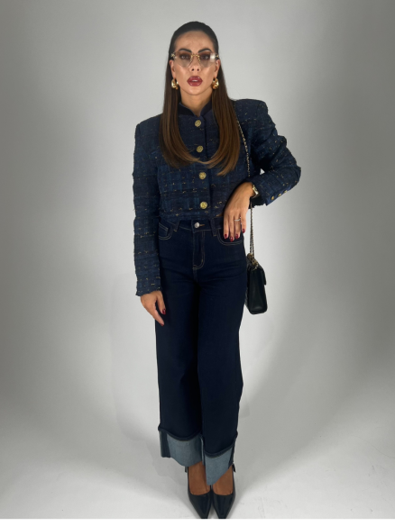 Blazer Crop Blu Blazer Crop Blu
