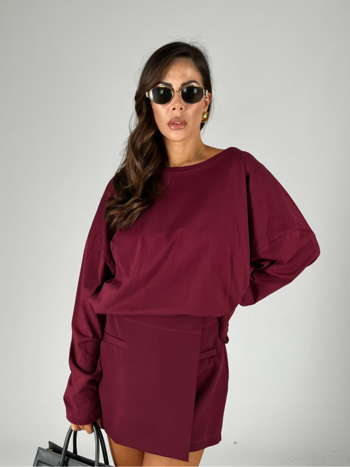 Maglia Scollo-V Bordeaux 2