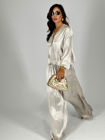Pantalone Satin Champagne