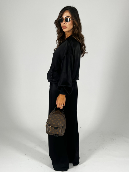 Giacca Satin Nera Giacca Satin Nera