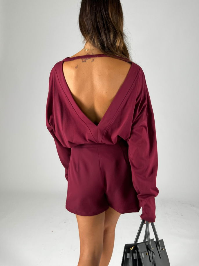 Gonna-Pantaloncino Bordeaux 2