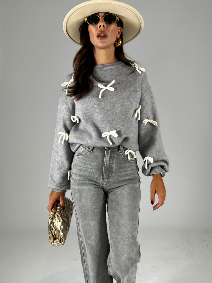 Pull Lana Rasata Flake Grigio 2