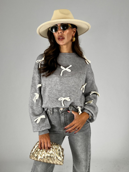 Pull Lana Rasata Flake Grigio Pull Lana Rasata Flake Grigio