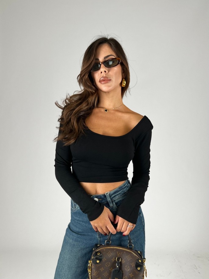 Maglia Crop Nera