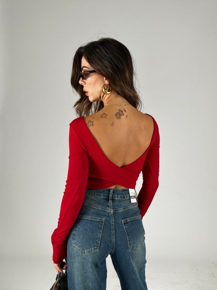 Maglia Crop Rossa Maglia Crop Rossa