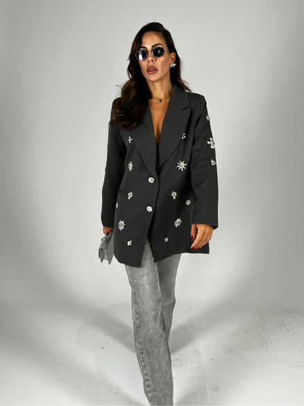 Blazer gioiello grigio Blazer gioiello grigio