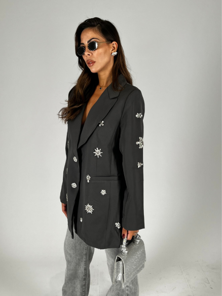 Blazer gioiello grigio Blazer gioiello grigio