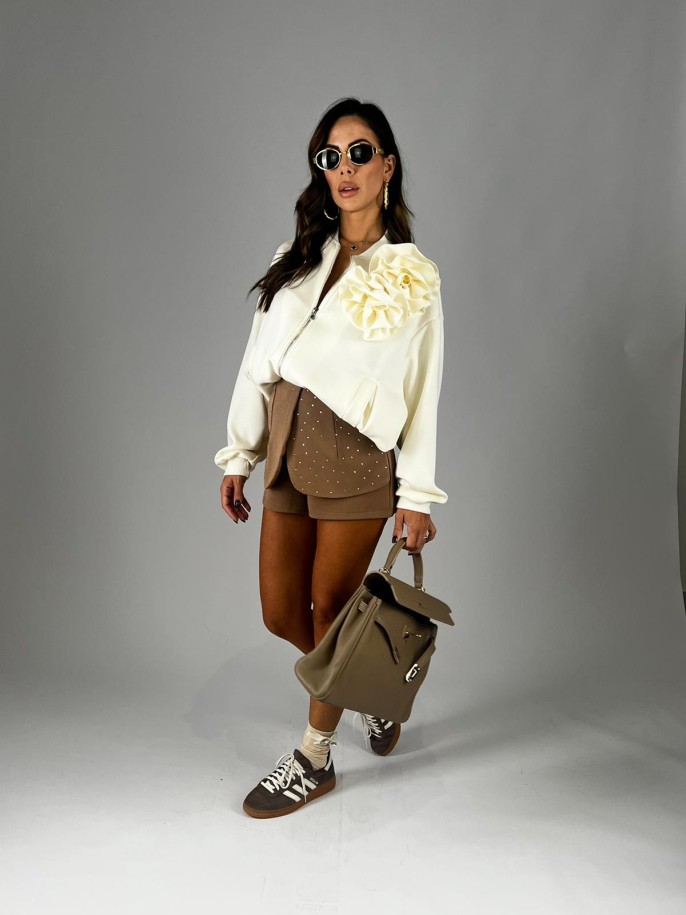 Shorts Strass Beige 2