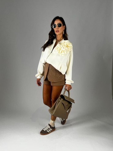 Shorts Strass Beige