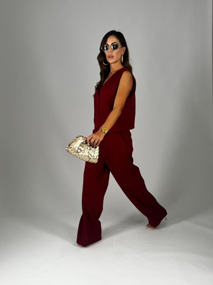 Coord-Set Gilet Bordeaux 2