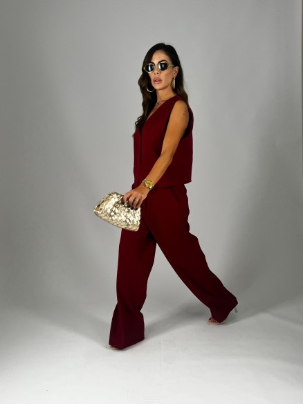 Coord-Set Gilet Bordeaux Coord-Set Gilet Bordeaux