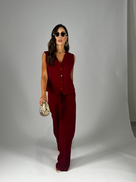 Coord-Set Gilet Bordeaux Coord-Set Gilet Bordeaux
