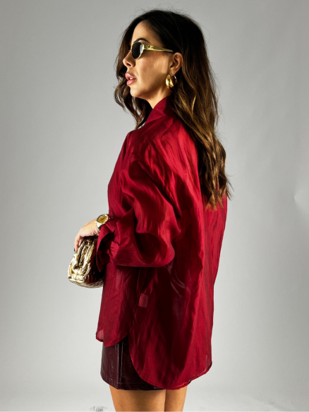 Camicia Velata Bordeaux Camicia Velata Bordeaux