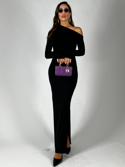 Maxi Dress Guanto Nero Maxi Dress Guanto Nero