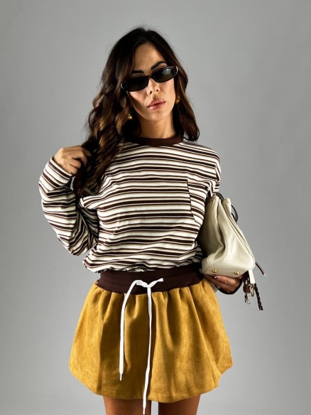 Maglia Stripes Choco Maglia Stripes Choco