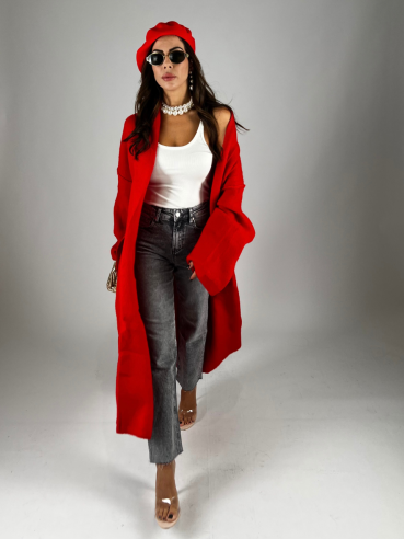 Cardigan Lana Rosso