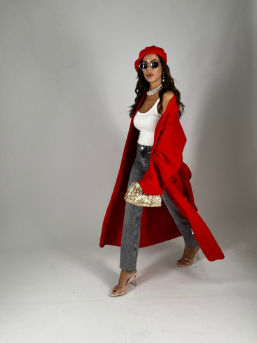 Cardigan Lana Rosso