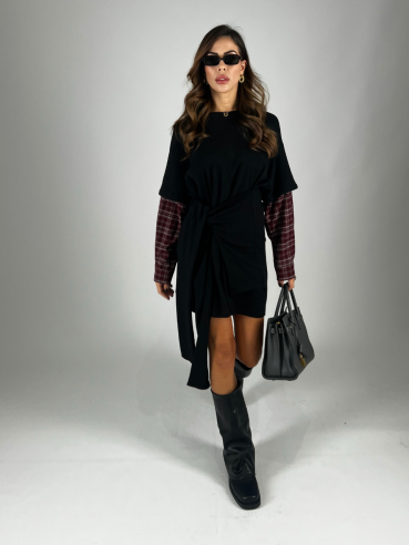 Dress T-Shirt Camicia Nero