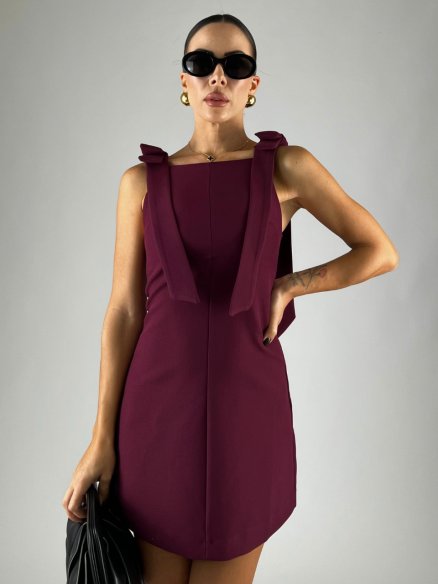 Midi Dress Flake Bordeaux Midi Dress Flake Bordeaux