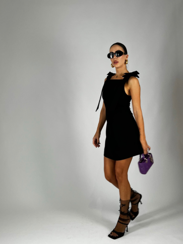 Mini Dress Flake Nero