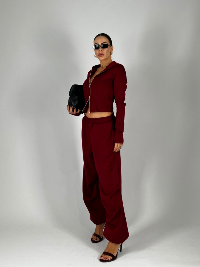 Pantalone Joggers Bordeaux 2