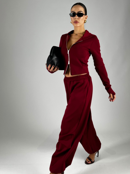 Pantalone Joggers Bordeaux Pantalone Joggers Bordeaux
