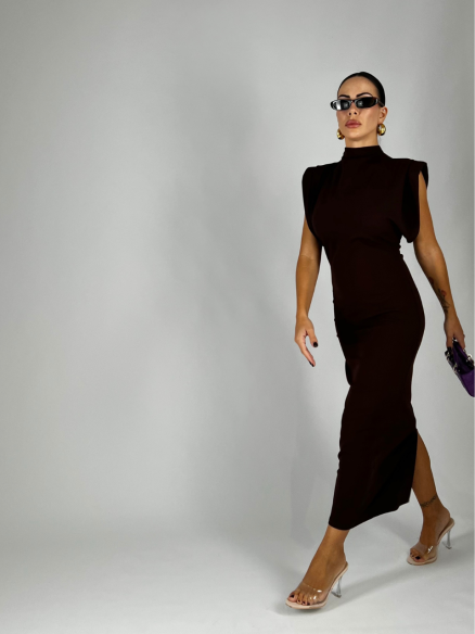 Midi Dress Spallina Nero Midi Dress Spallina Nero