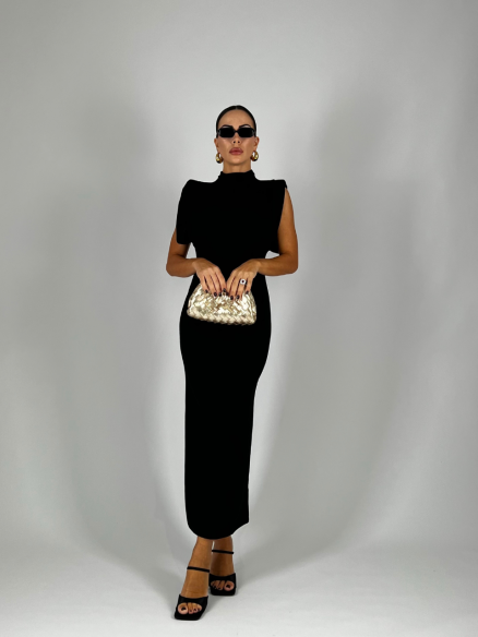 Midi Dress Spallina Marrone Midi Dress Spallina Marrone