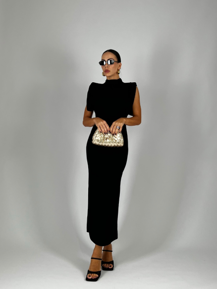 Midi Dress Spallina Marrone Midi Dress Spallina Marrone