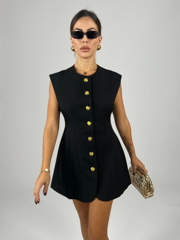 Midi Dress Peonia Nero