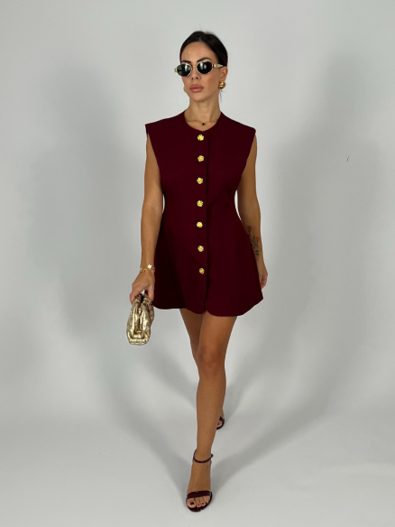 Midi Dress Peonia Bordeaux Midi Dress Peonia Bordeaux