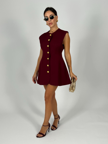 Midi Dress Peonia Bordeaux