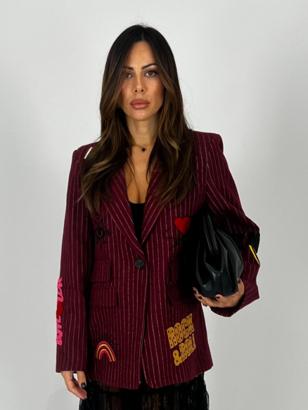 Coat Blazer Patch Bordeaux Coat Blazer Patch Bordeaux