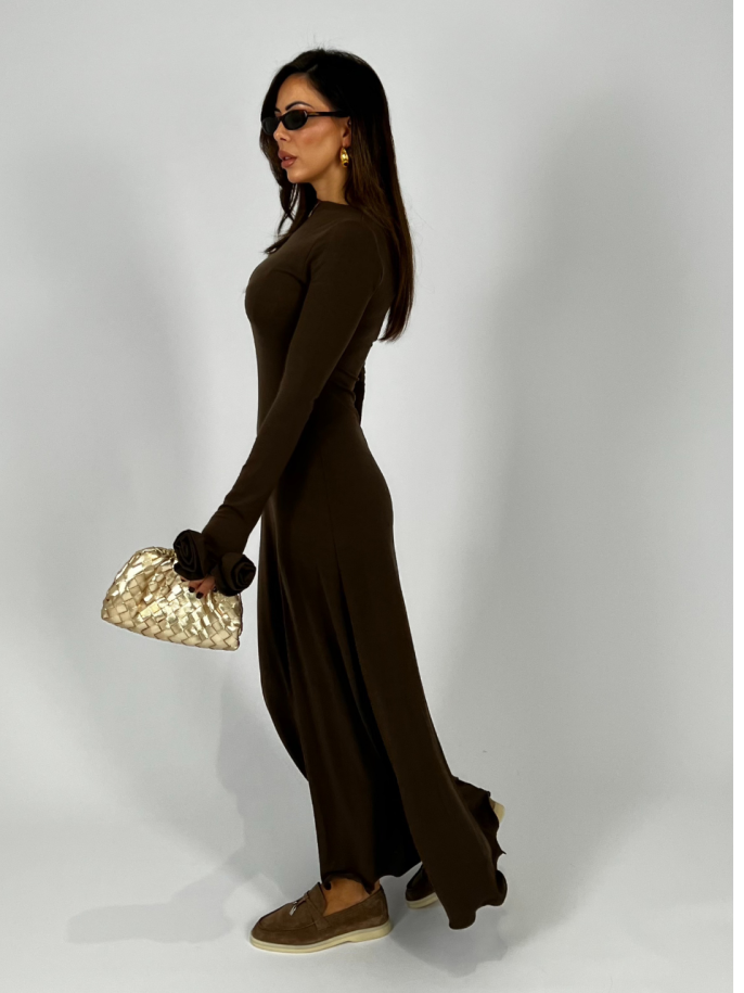 Long Dress Valentino Marrone 2